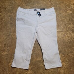 Torrid Crop Jegging Super Soft Jeans Womens 22 Cream Skinny High Rise Light Wash